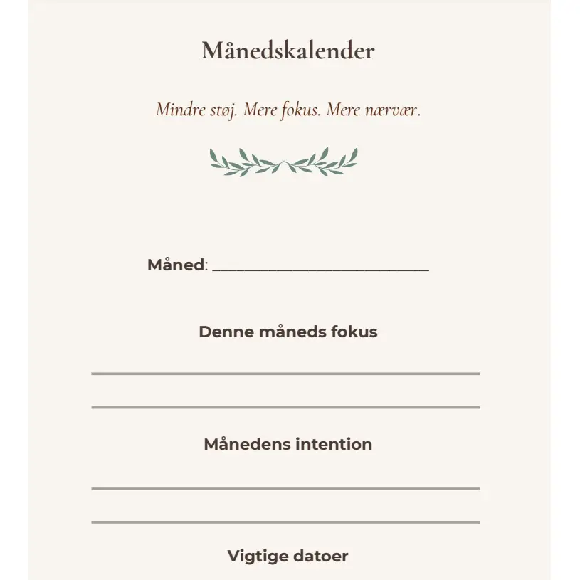 Digital-Balance-Planner-Månedskalender