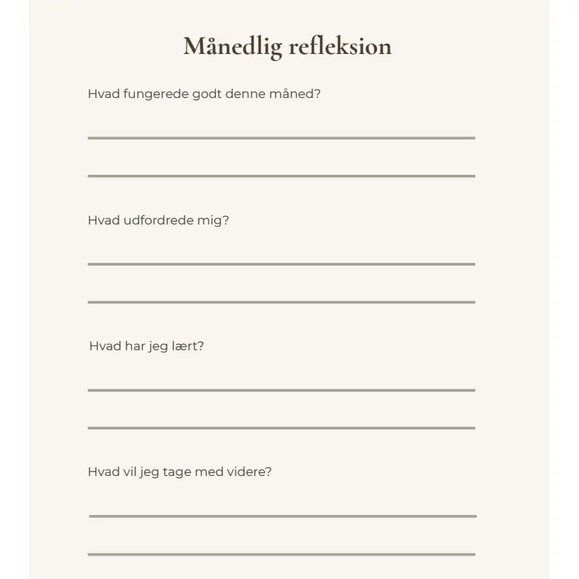 Digital-Balance-Planner-Månedlig Refleksion
