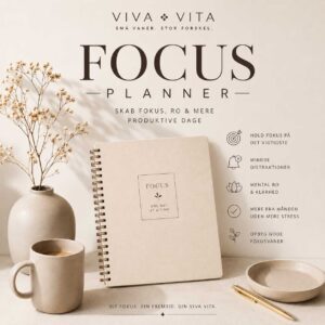 Focus Planner Workbook (PDF) – digital workbook til mere fokus, færre distraktioner og bedre koncentration