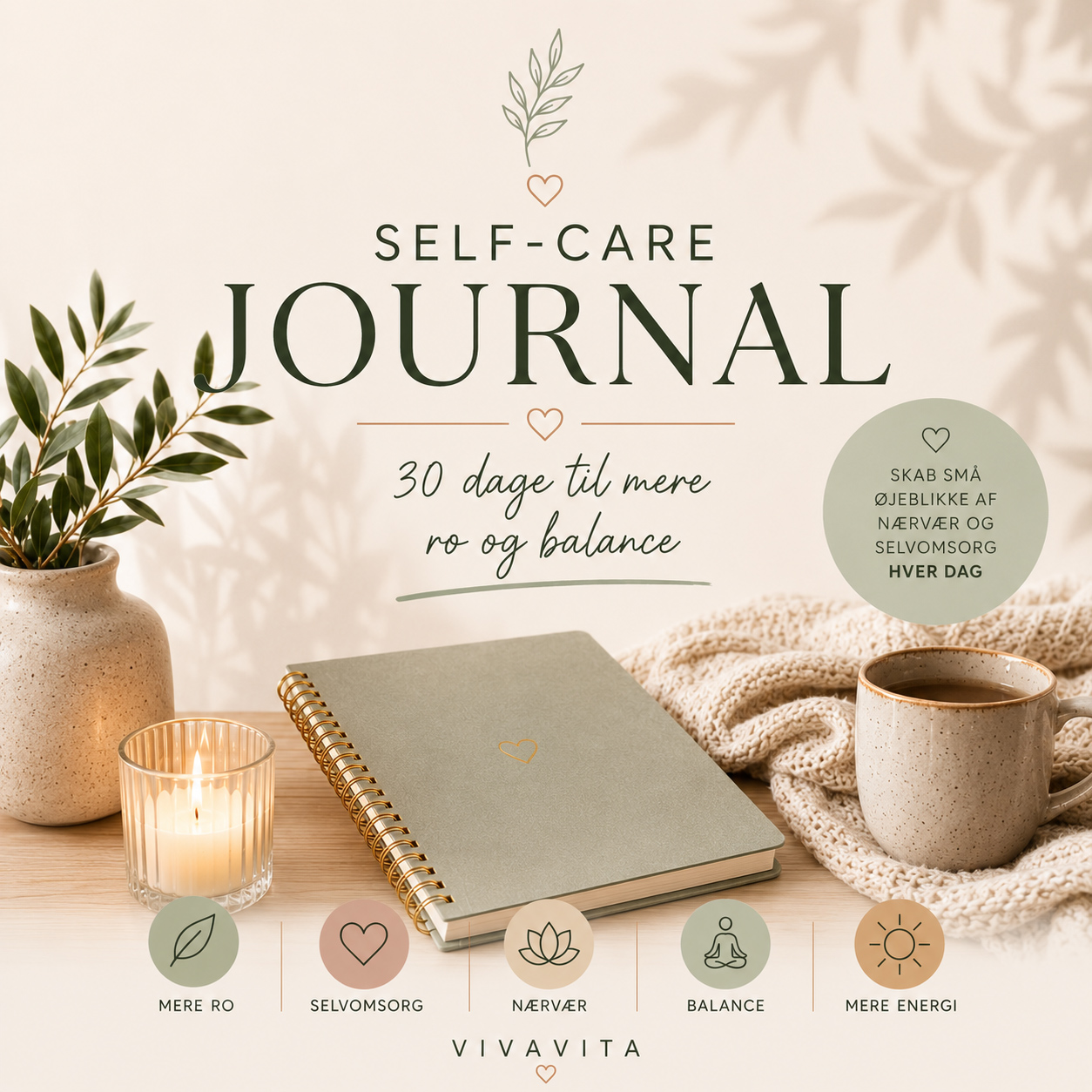 Self-Care Journal (PDF) – 30 dage til mere ro og balance