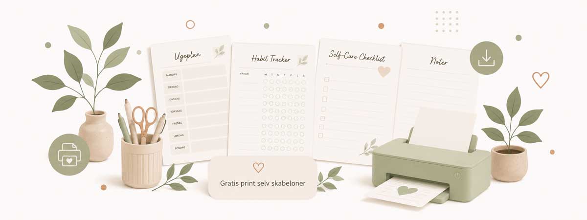 Gratis Print-Selv Skabeloner - Download