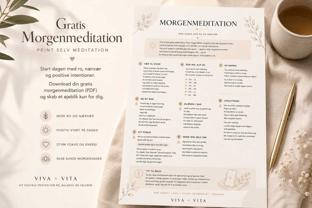 Gratis Morgenmeditation (PDF) – Print Selv Meditation