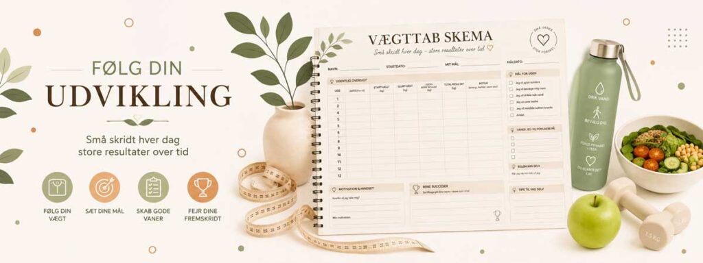 Vægttab skema skabelom - gratis vægttab plan til print